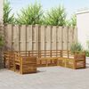 vidaXL Conjuntos de sof&aacute;s 9 pcs Natural Madeira S&oacute;lida de Ac&aacute;cia
