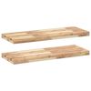 vidaXL Prateleira flutuante 2pcs 100x30x4cm ac&aacute;cia maci&ccedil;a n&atilde;o tratada
