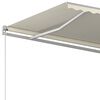 vidaXL Toldo retr&aacute;til autom&aacute;tico com postes 3,5x2,5 m cor creme