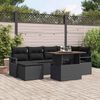 vidaXL Conjunto de Jantar para Jardim 7 pcs Preto e Marrom