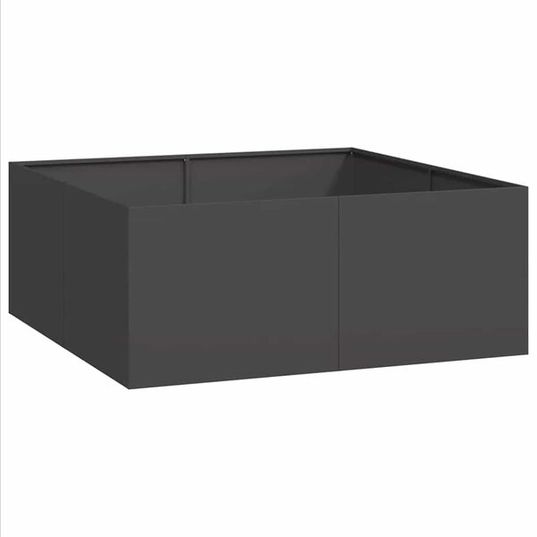 vidaXL Vaso floreira 100x100x40 cm a&ccedil;o preto