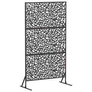 vidaXL Protetor de Privacidade 100 x 50 x 180 cm A&ccedil;o Preto