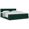 vidaXL Estrutura de cama otomana com colch&atilde;o 180x200 cm verde escuro