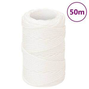 vidaXL Corda de barco 2 mm 50 m polipropileno branco completo