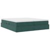 vidaXL Cama com arruma&ccedil;&atilde;o e colch&atilde;o Verde Escuro 180 x 200 cm Veludo