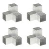 vidaXL Bases p/ poste em forma de Y 4 pcs 101x101 mm metal galvanizado