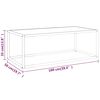 vidaXL Mesa de centro 100x50x35 cm vidro mármore branco
