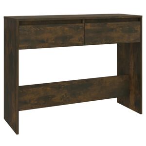 vidaXL Mesa consola 100x35x76,5cm derivados de madeira carvalho fumado