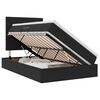 vidaXL Cama de Armazenamento LED com Colch&atilde;o Preto 120 x 200 cm Veludo