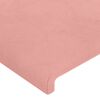 vidaXL Estrutura de cama c/ cabeceira 200x200 cm veludo rosa