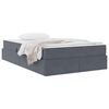 vidaXL Cama com arruma&ccedil;&atilde;o e colch&atilde;o Cinza Escuro 120 x 200 cm Veludo