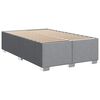 vidaXL Cama boxspring com colchão 120x190 cm tecido cinzento-claro