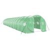 vidaXL Estufa com estrutura de a&ccedil;o 48 m&sup2; 16x3x2 m verde