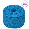 vidaXL Corda de trabalho 24 mm 50 m polipropileno azul