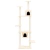 vidaXL Árvore p/ gatos c/ postes arranhadores sisal 176 cm cor creme
