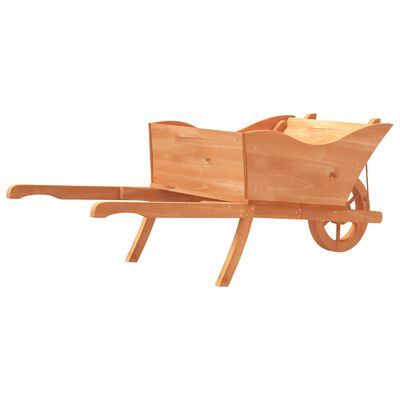vidaXL Vaso carrinho de mão 128x45,5x43 cm madeira de abeto maciça