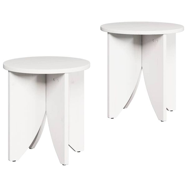 vidaXL Mesa de centro 2 pcs Branco