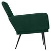 vidaXL Cadeira c/ apoio de bra&ccedil;os 62x79x79 cm veludo verde-escuro