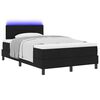 vidaXL Cama Box com colch&atilde;o com led Preto 120 x 190 cm tecido