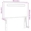 vidaXL Cabeceira LED Branco 100 cm Couro Sint&eacute;tico
