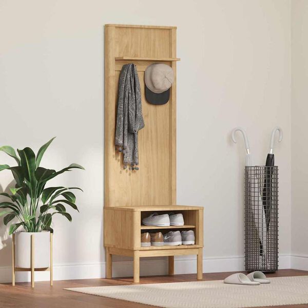 vidaXL Arm&aacute;rio de Corredor FLORO Marrom Cera 50 x 40 x 158 cm