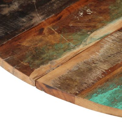 vidaXL Tampo de mesa redondo 80 cm 15-16 mm madeira recuperada maciça