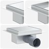 vidaXL Dreno de Chuveiro 2 em 1 Prateado 15 x 15 cm A&ccedil;o Inoxid&aacute;vel 304