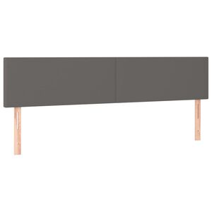 vidaXL Cabeceiras cinzento 200x5x78/88 cm couro artificial
