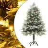 vidaXL &Aacute;rvore de Natal com pinhas pr&eacute;-iluminada 150 cm PVC e PE verde