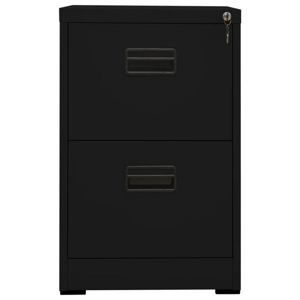 vidaXL Arquivador 46x62x72,5 cm a&ccedil;o preto