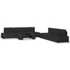 vidaXL 7 pcs conjunto lounge para jardim vime PE preto