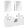 vidaXL Conjunto de Arm&aacute;rios para Banheiro 5 pcs Branco