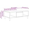 vidaXL Mesa de centro Madeira antiga 102 x 55 x 35 cm