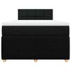 vidaXL Cama boxspring com colch&atilde;o 120x190 cm tecido preto