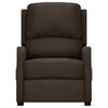 vidaXL Poltrona de massagens elétrica tecido castanho-escuro