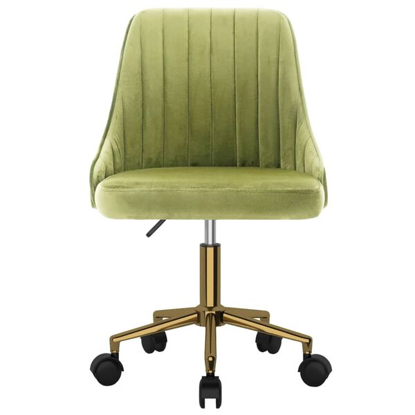 vidaXL Cadeiras de jantar girat&oacute;rias 4 pcs veludo verde-claro