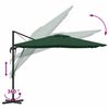 vidaXL Parasol Roma Verde 286 x 285 x 265 cm Poliéster e Alumínio