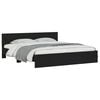 vidaXL Estrutura cama c/ cabeceira e luzes LED 180x200 cm preto