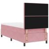 vidaXL Cama Box Spring LED com colch&atilde;o Rosa 100 x 200 cm tecido