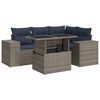 vidaXL 5 pcs conjunto sof&aacute;s jardim com almofad&otilde;es PE cinzento