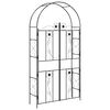 vidaXL Arco de Jardim Liso Preto 115 x 37 x 226 cm