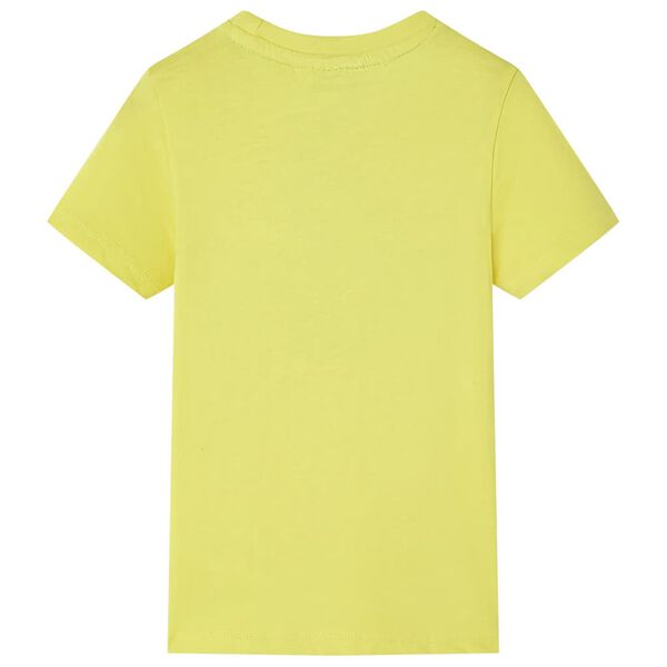 T-shirt infantil com mangas curtas amarelo 104