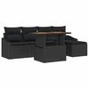 vidaXL Conjunto de Jantar para Jardim 6 pcs Preto e Marrom