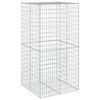 vidaXL Cesto gabi&atilde;o com cobertura 100x100x200 cm ferro galvanizado