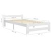 vidaXL Estrutura de cama com 2 gavetas 100x200 cm pinho maci&ccedil;o branco