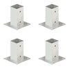 vidaXL Suportes para postes 4 pcs metal galvanizado 71 mm
