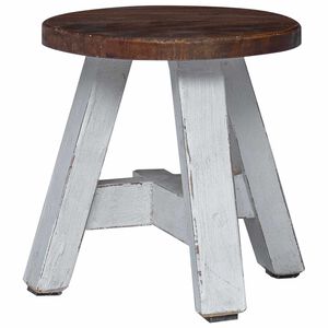 vidaXL Banqueta Natural 22 x 22 x 24 cm Madeira de Mogno