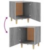 vidaXL Mesa de cabeceira 2 pcs derivados de madeira cinzento sonoma