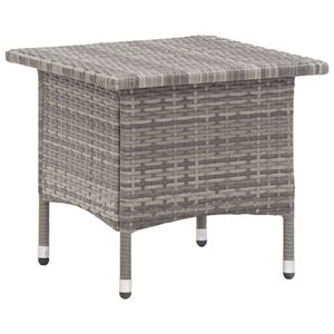 vidaXL Mesa de centro 50x50x47 cm vime PE cinzento