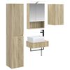 vidaXL Conjunto de M&oacute;veis para Banheiro 5 pcs Carvalho Sonoma